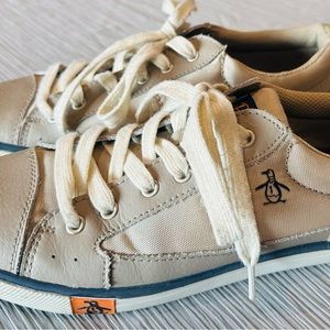 Original Penguin Men’s 8.5 Leather/ textile sneakers Excellent condition